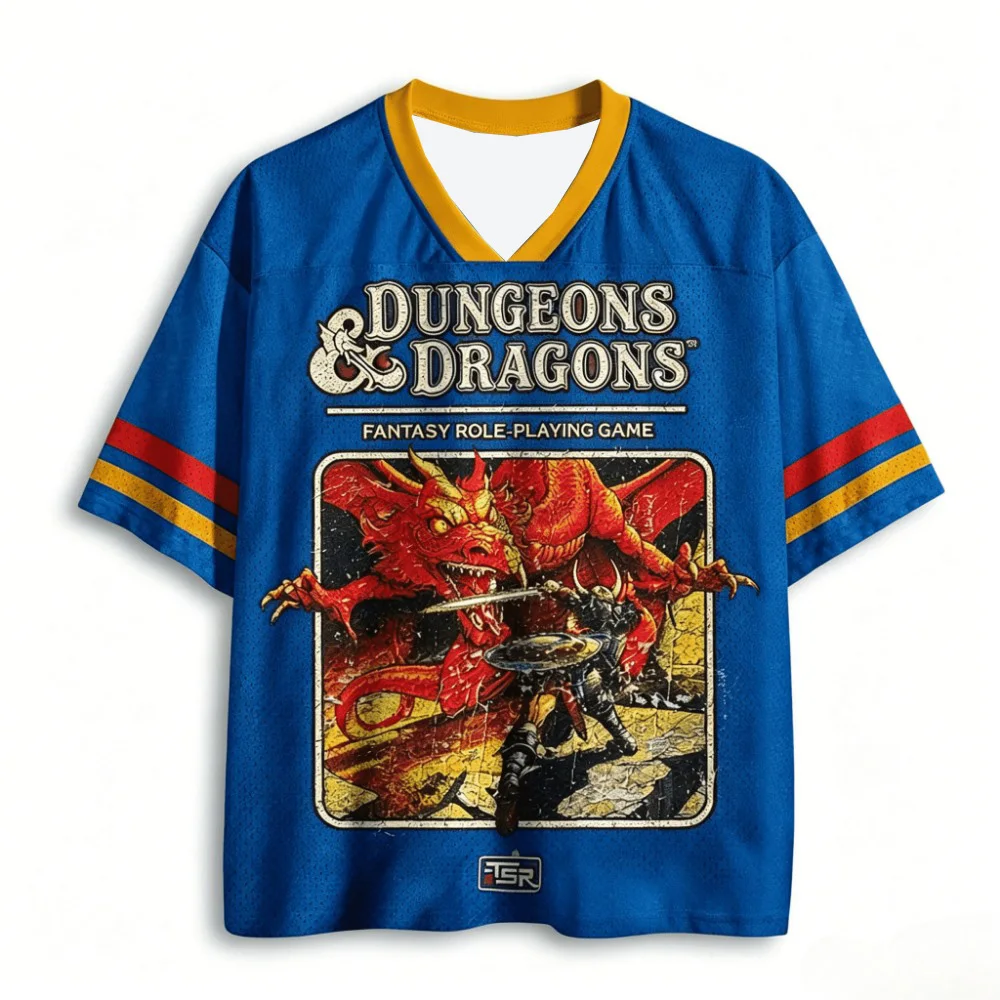 2026 Dragon and Dungeon 3D-Druck Jersey Herren Damen Sommer Sport Oversize T-Shirt Atmungsaktiv Schnelltrocknend Streetwear Kleidung – Detail 2
