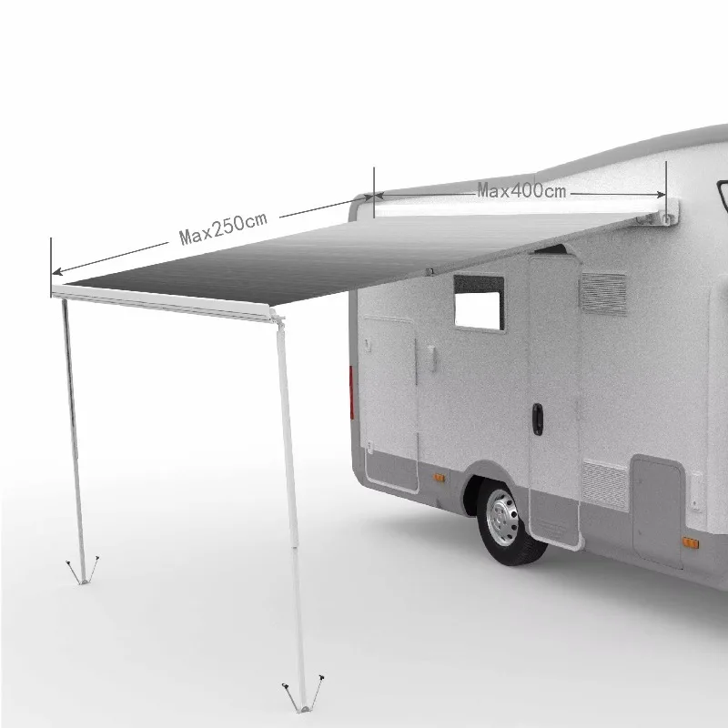 2 Meters Full Cassette Retractable Motorized Trailer Motorhome RV Awning Electric for Off Road Campers