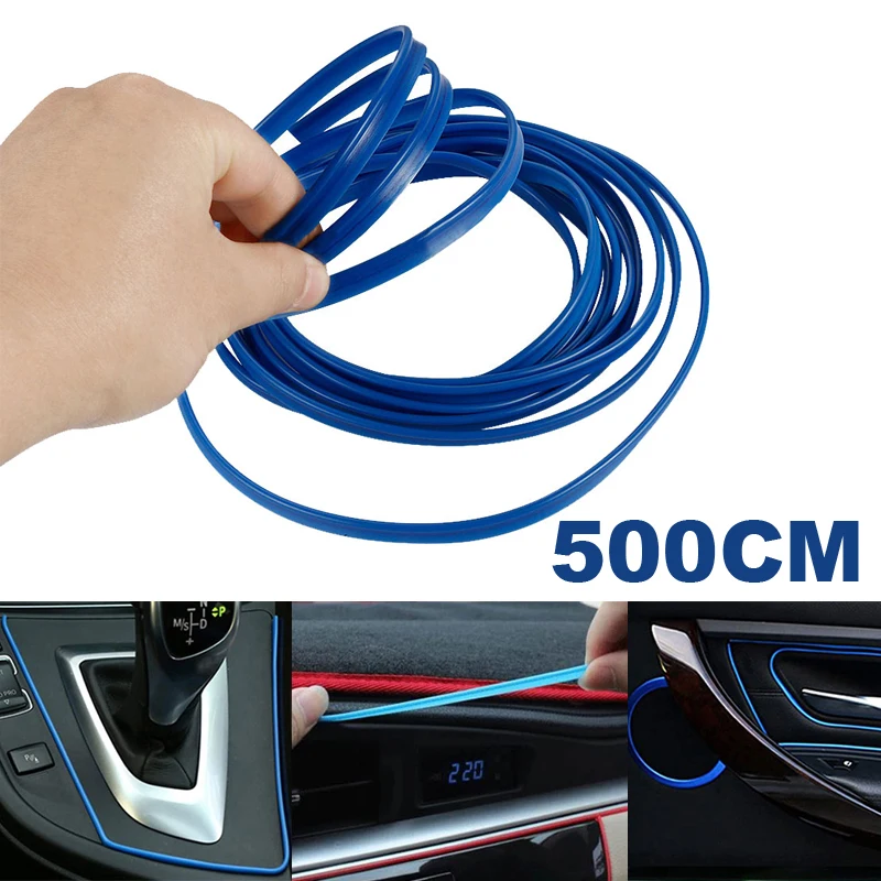 Car Styling Thread Interior Decorative Stickers Decal Trims 3D Strips Sticker Car Accessories Car-styling Moulding Line 500cm