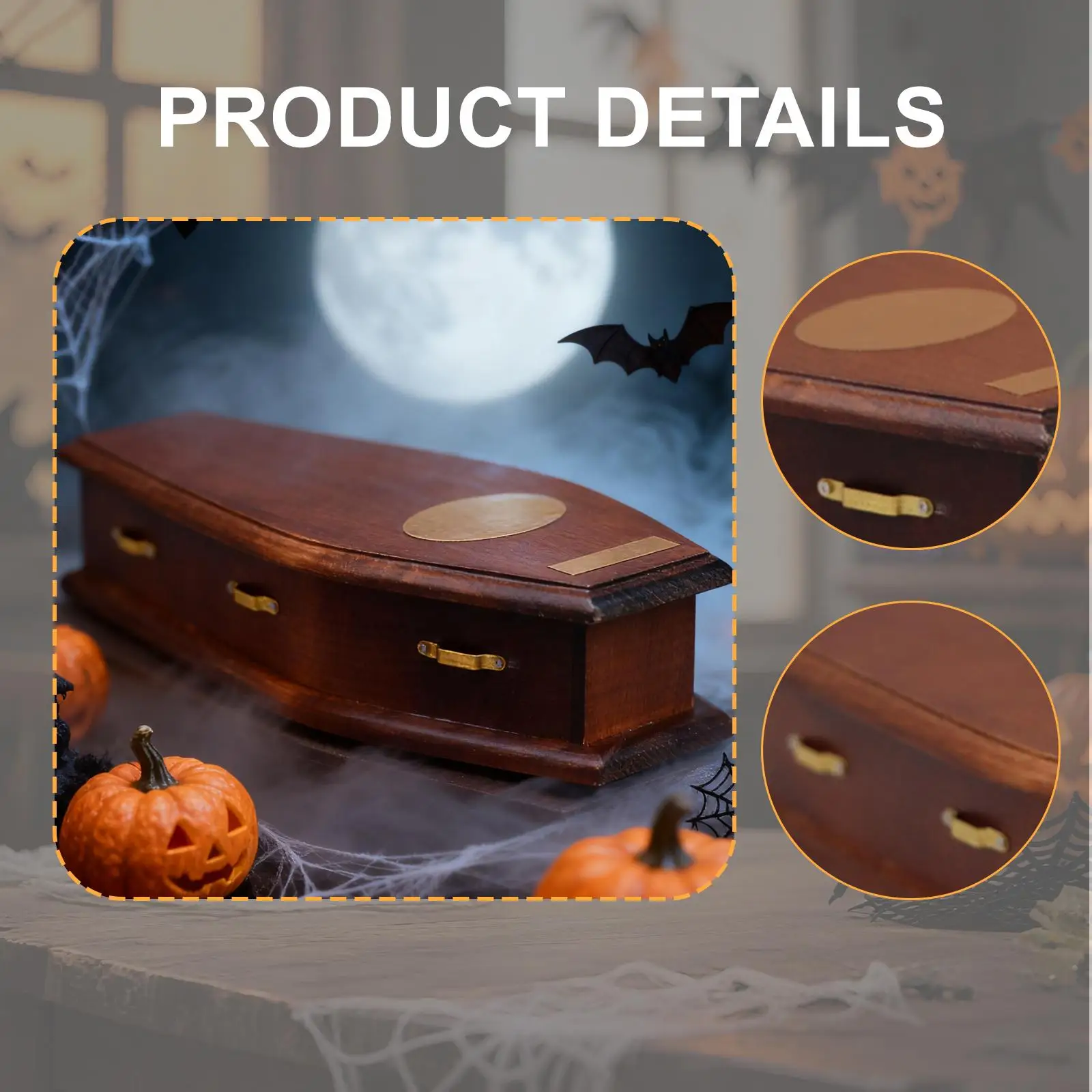 ドールハウス ミニチュア 棺 ミニ 1:12 DIY マイクロシーン ブラウン デコレーション 棺