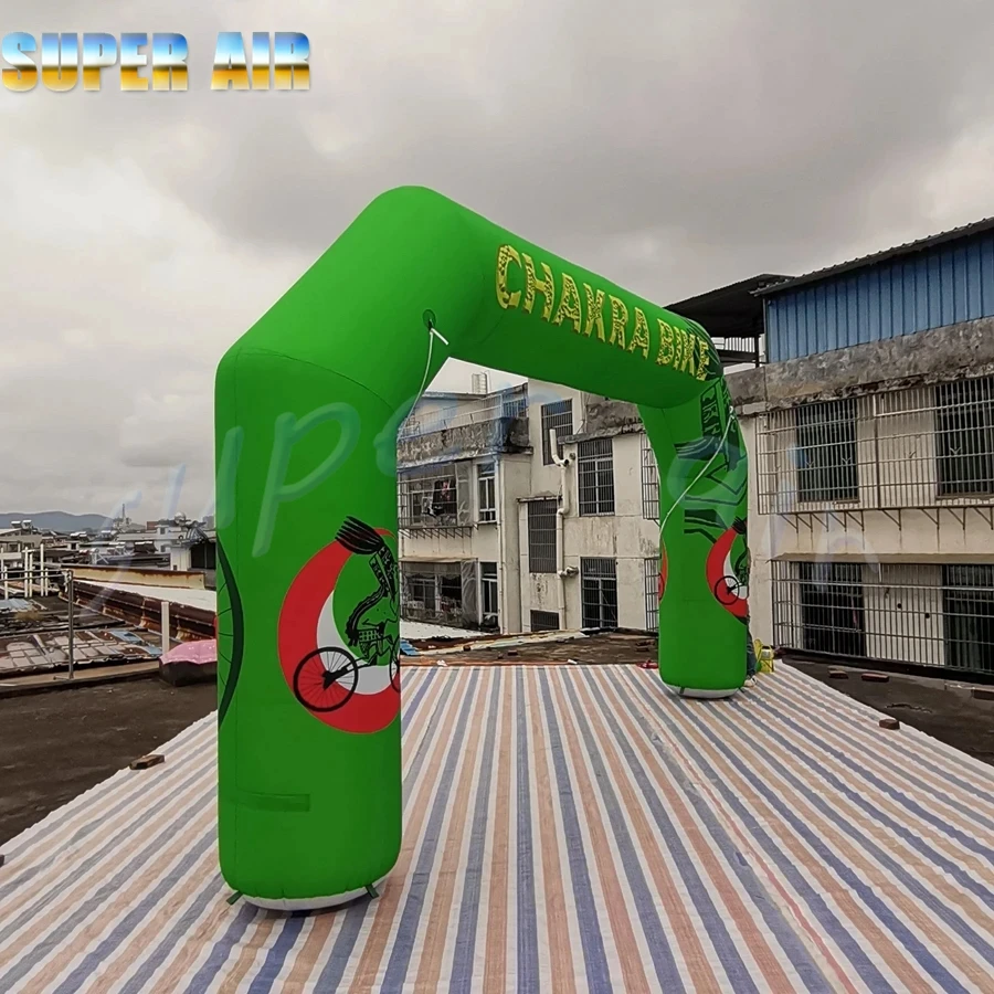 Beautiful design custom sport decoration inflatable race arch with air blower for sport events