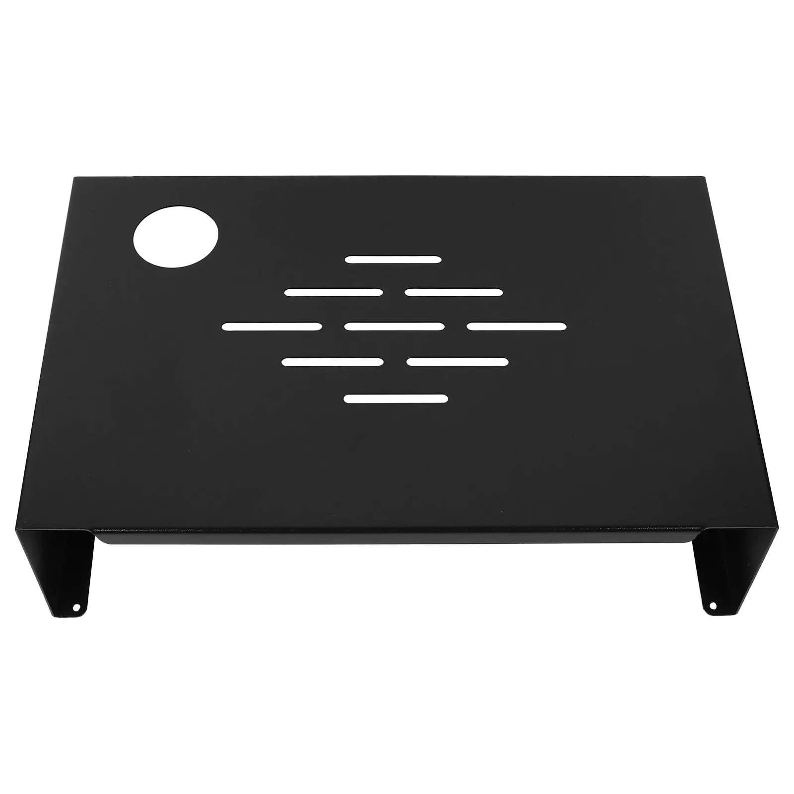

Ergonomic Monitor Stand Riser Black Small Carbon Steel Laptop Printer Desk Bracket Elevated Storage Rack for Monitors Desktop