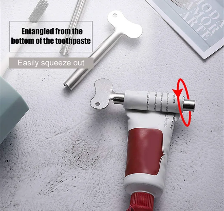 3/1PCS Bathroom Metal Toothpaste Squeezer Stainless Steel Tube Squeezer Universal Key Roller for Tube Creams Paint Squeezer Tool