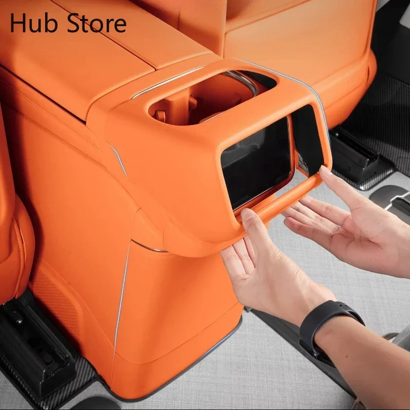 For LYNK&CO 900 Car rear refrigerator anti kick decorative frame interior protective shell