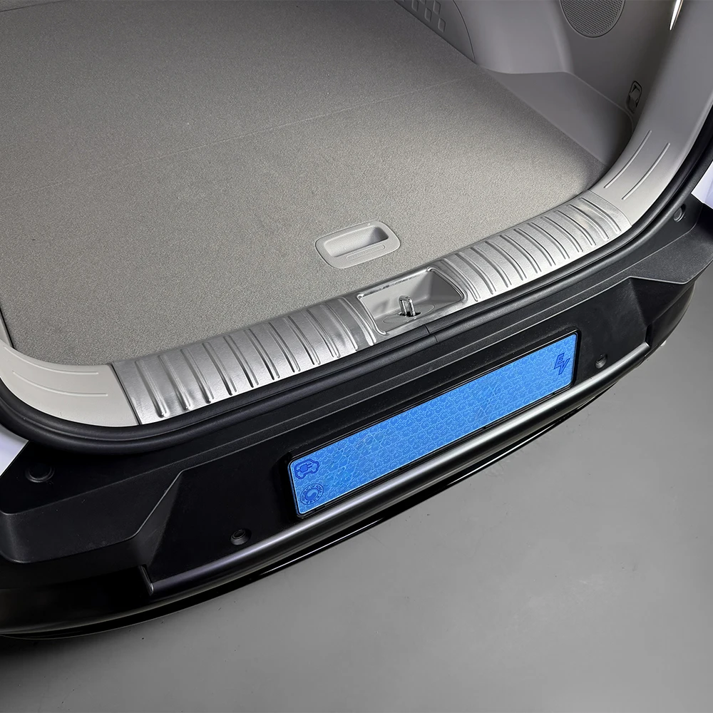 For Hyundai NEXO 2025 LHD/RHD Stainless Steel Rear Trunk Inner Threshold Guard Outside Pedal Cover Car Accessories 5