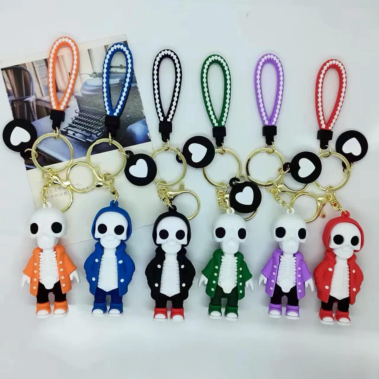 

Cross Border New Creative Cartoon Horror Skull Keychain Bag Keychain Accessories Gift Wholesale Kawaii Cute Personalized Gifts