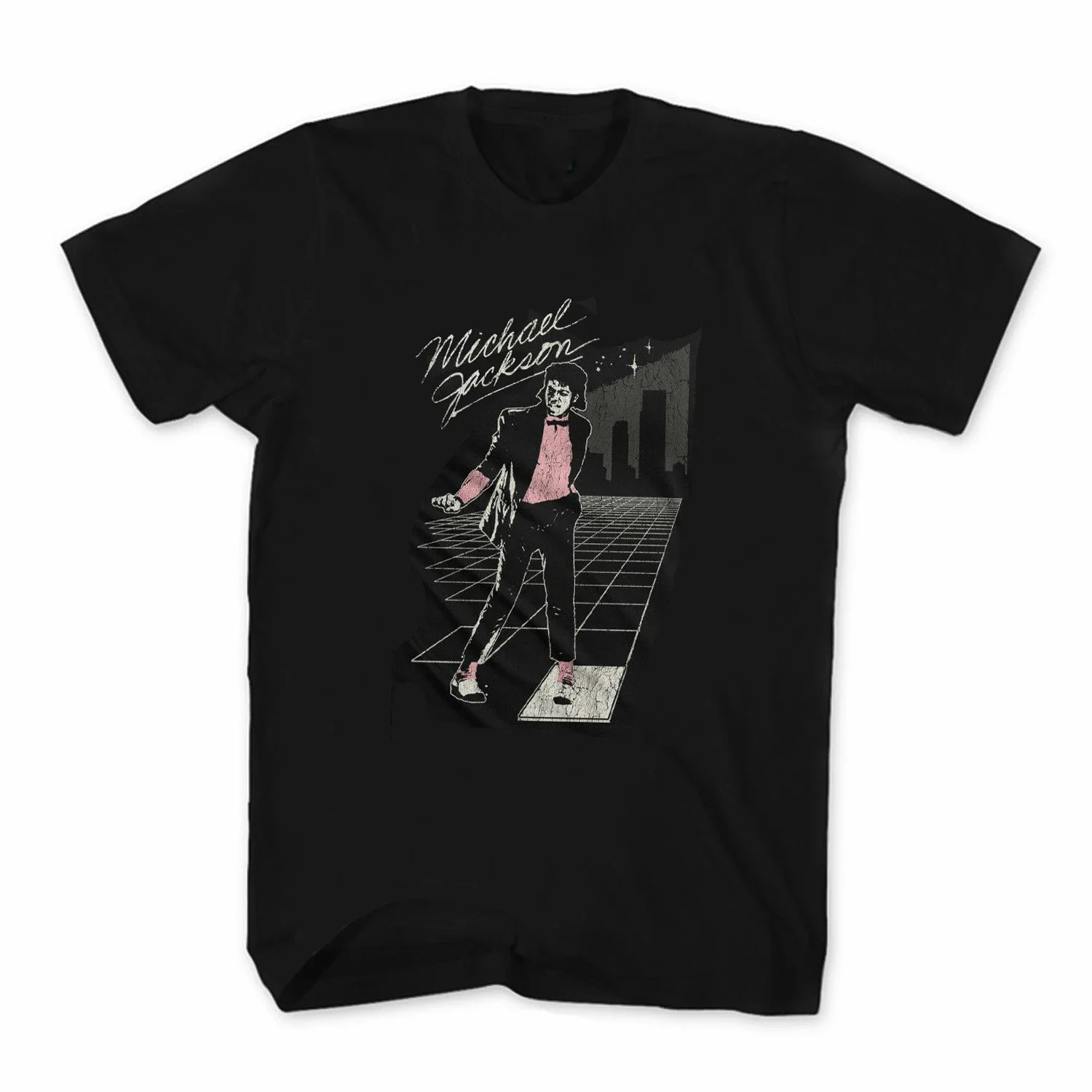 Camiseta gráfica del álbum de música de Michael Jackson Song "Billie Jean", nueva camiseta 100% de algodón de manga corta con cuello redondo, Top informal para hombre