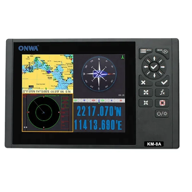 KM-8A ONWA 해양 GPS 차트 플로터, 클래스 B + AIS 트랜스폰더 포함, 확장 기능 지원, KM-12A