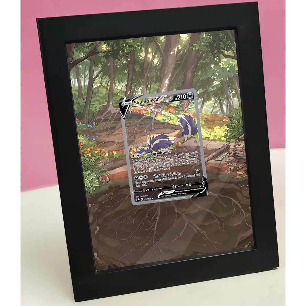 Anime Art Display Game Card Photo Frame for Mewtwo Sneasler Irida Regidrago Rotom Skuntank Garchomp Zekrom Ptcg Storage Box view 4