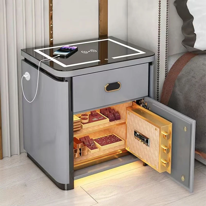 

Tiger safe anti-theft fingerprint password Bluetooth audio WiFi remote intelligent integrated multi-function bedside table