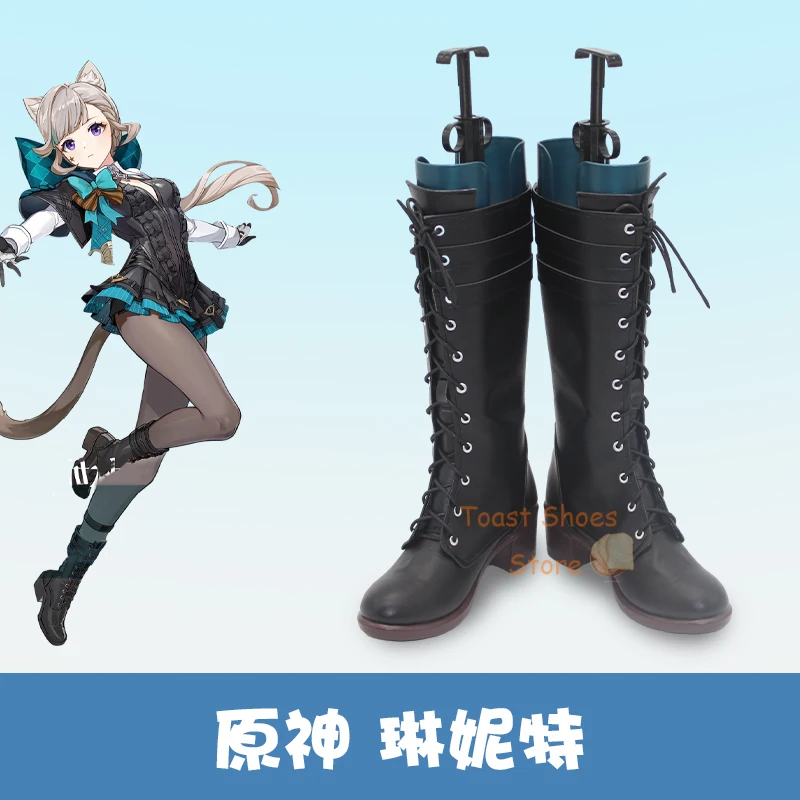 Genshinimpact LyNouveau Cosplay Shoes, Comic Anime Game for Con Party, Halloween Cosplay Costume Prop Shoes