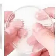 5,5 cm zachte siliconengel cosmetische bladerdeegspons voor gezicht Foundation BB Cream Geen poeder eten - Poederdonsgereedschap voor make-uptoepassing