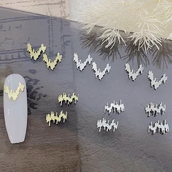 3D 금속 리플 네일 아트 참 용품, 웨이브 줄무늬 액세서리, 쌓인 스틱, 손톱 장식 부품용 미니 골드 바, 20 개