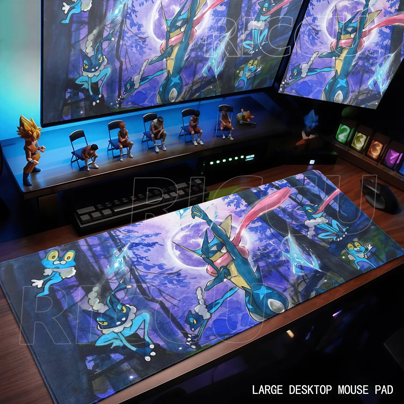 Cool Greninja Mouse Pad Gaming PC Accessories Pokemon Gamer Cabinet Rug XXL Keyboard Mouse Mat Laptop Carpet Rubber HD Mousepad