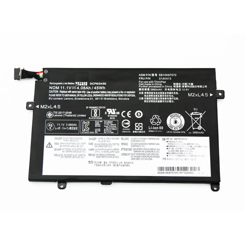 11.1V 45wh Nieuwe Originele 01av413 Batterij Voor Lenovo E470 E470c E475 Tp00083a Tp00094a 01av411 01av412 Sb10k97570 Sb10k97569