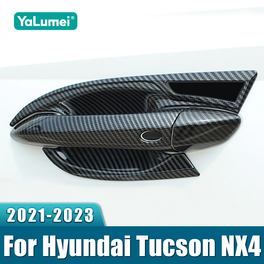 For Hyundai Tucson NX4 2021 2022 2023 Hybrid N Line Car Door Handle Outer Bowl Cover Protect Trim Sticker Exterior Accessories