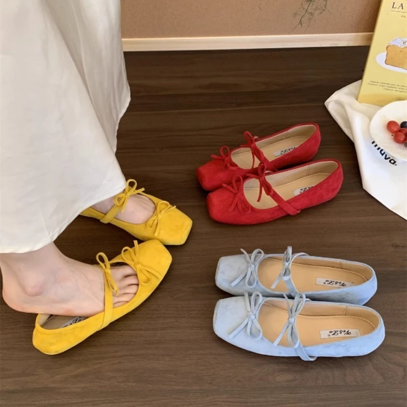 

2025 NEW Women's Fashion Heel Shoes Spring New Shallow Mouth Butterfly Knot Non-slip Fashionable simple and elegant Shoes