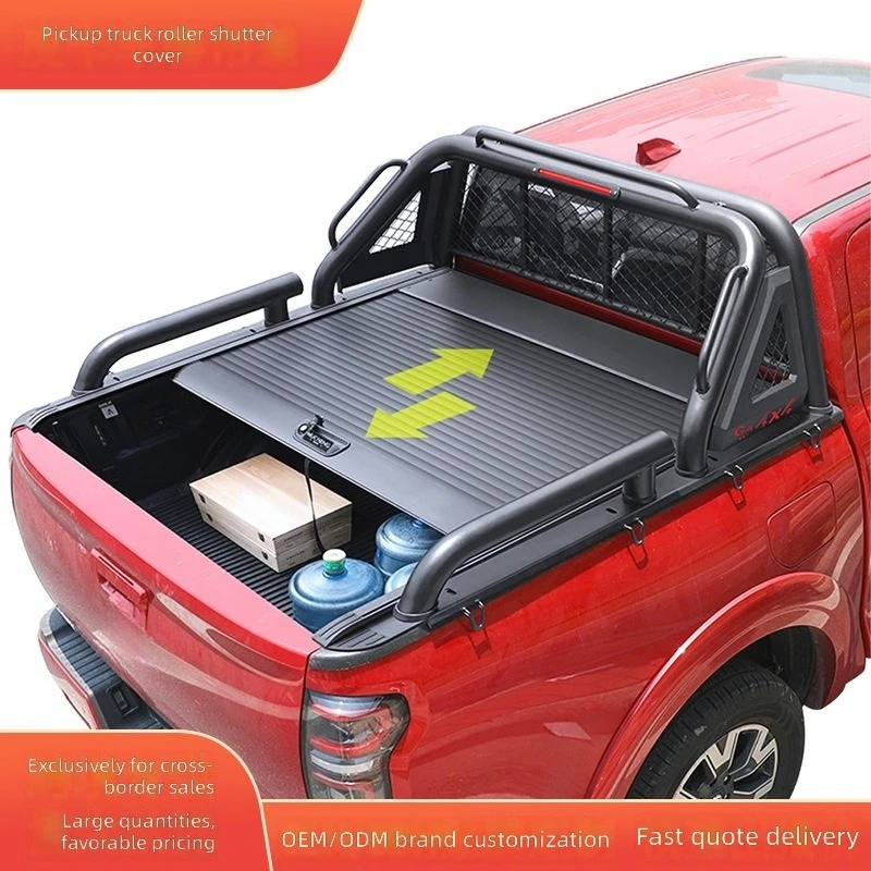 

Manual Roll-Up Tonneau Cover for Pickup Trucks, 6063 Aluminum Alloy, Universal Fit for Great Wall Cannon & Jin Gang Pao