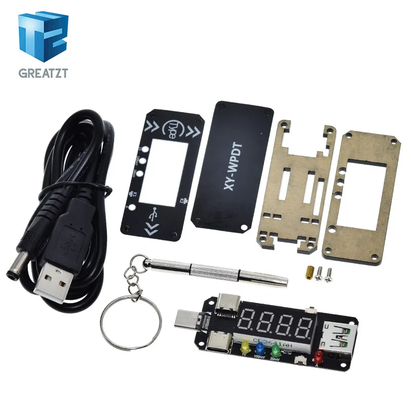 GREATZT USB Charging Trigger Charger Voltmeter Ammeter 5V/9V/12V/15V/20V/PPS PD2.0 PD3.0 Type-C USB Decoy Device for PD Charger