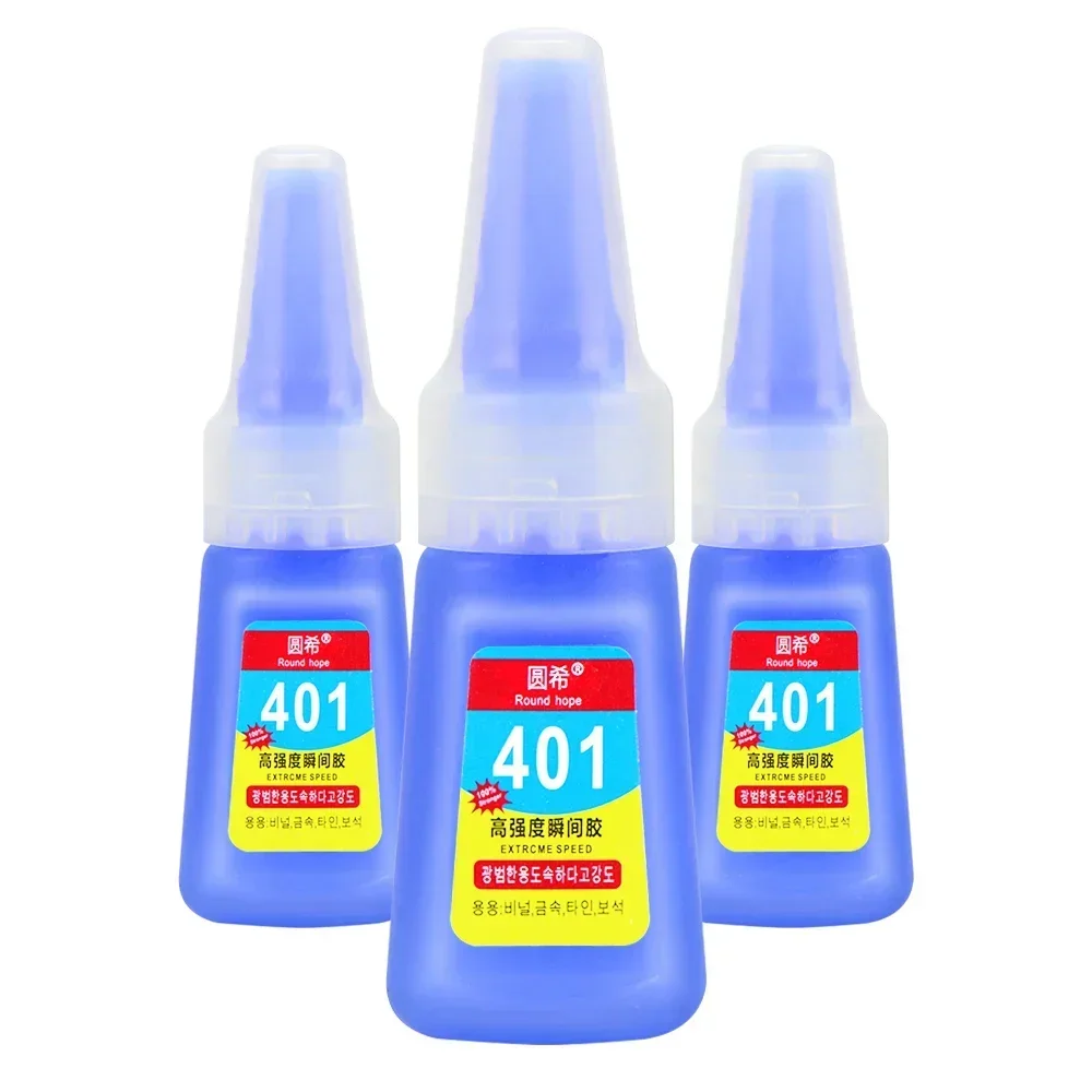 401 Glue Instant Fast Adhesive 40ML Bottle Stronger Super Glue Multi-Purpose Fix Super Strong Liquid Colorless Adhesive Glue