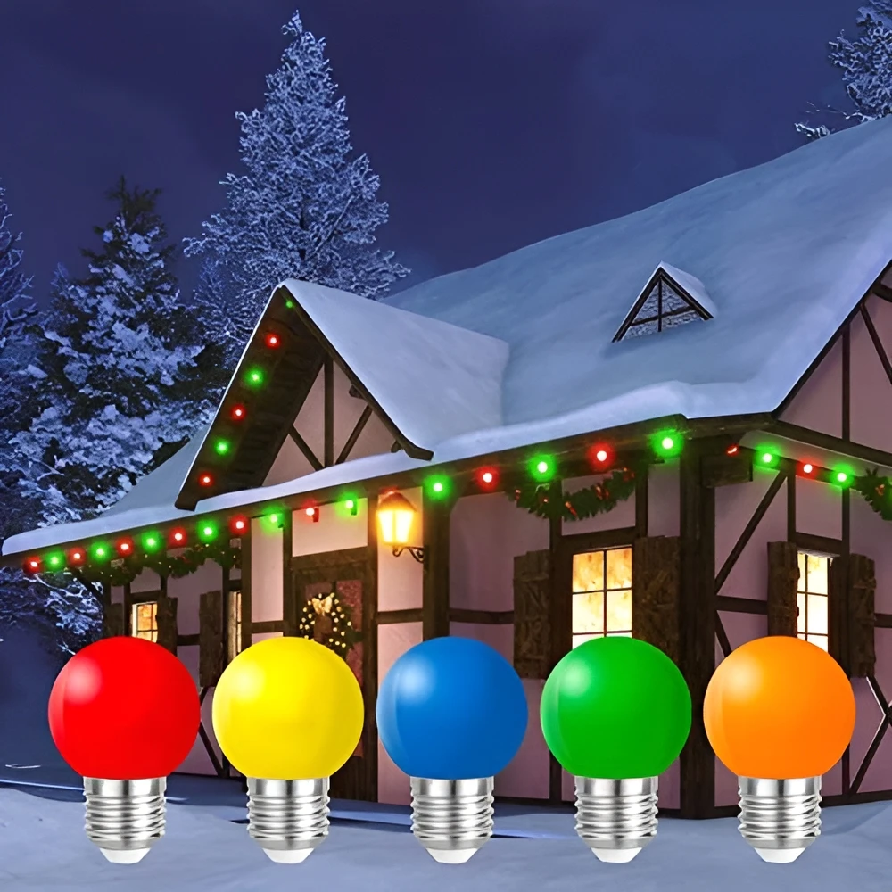 E27 Colorful LED Bulb Decoration  Lights for Party Holiday LED Color Bulb Colorful Marquee Bulb for Stage Christmas