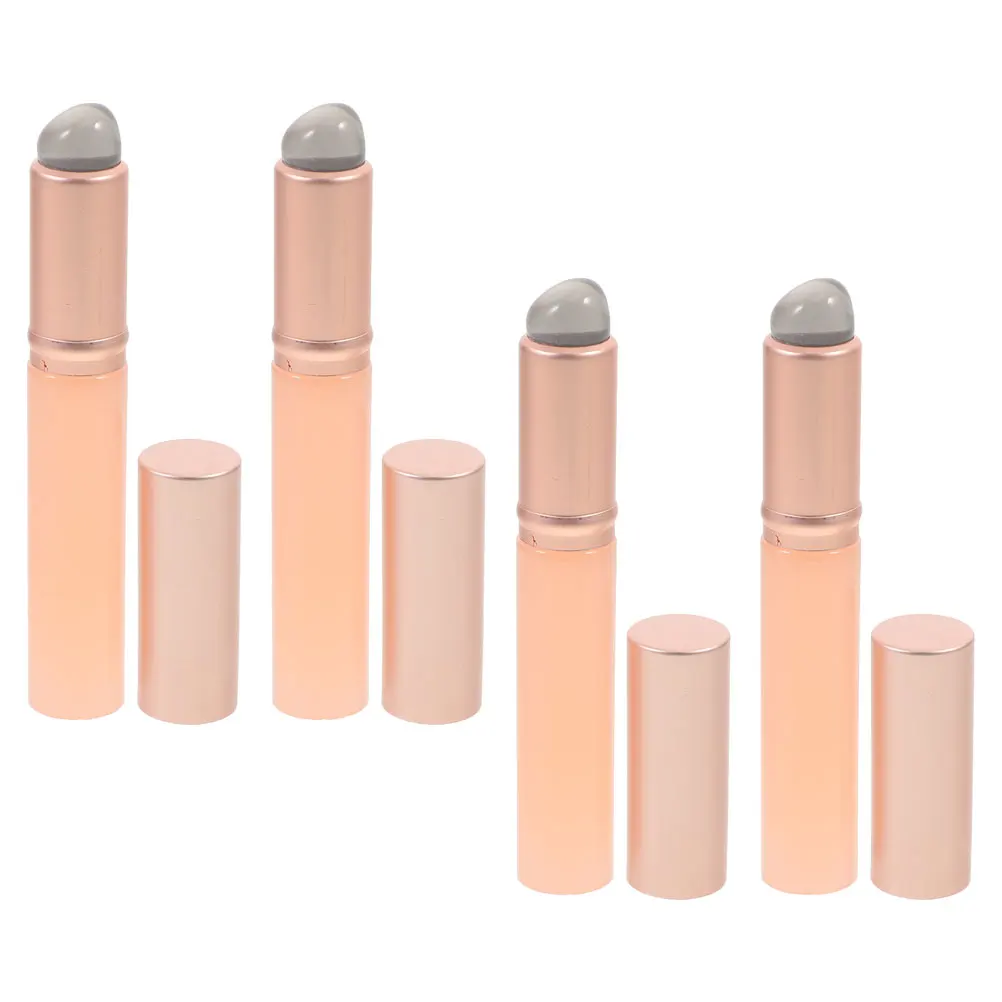 

4Pcs Silicone Lip Brush Reusable Portable Travel Lipstick Applicator Multi-Use Lip Balm Makeup Brush Soft Round Head