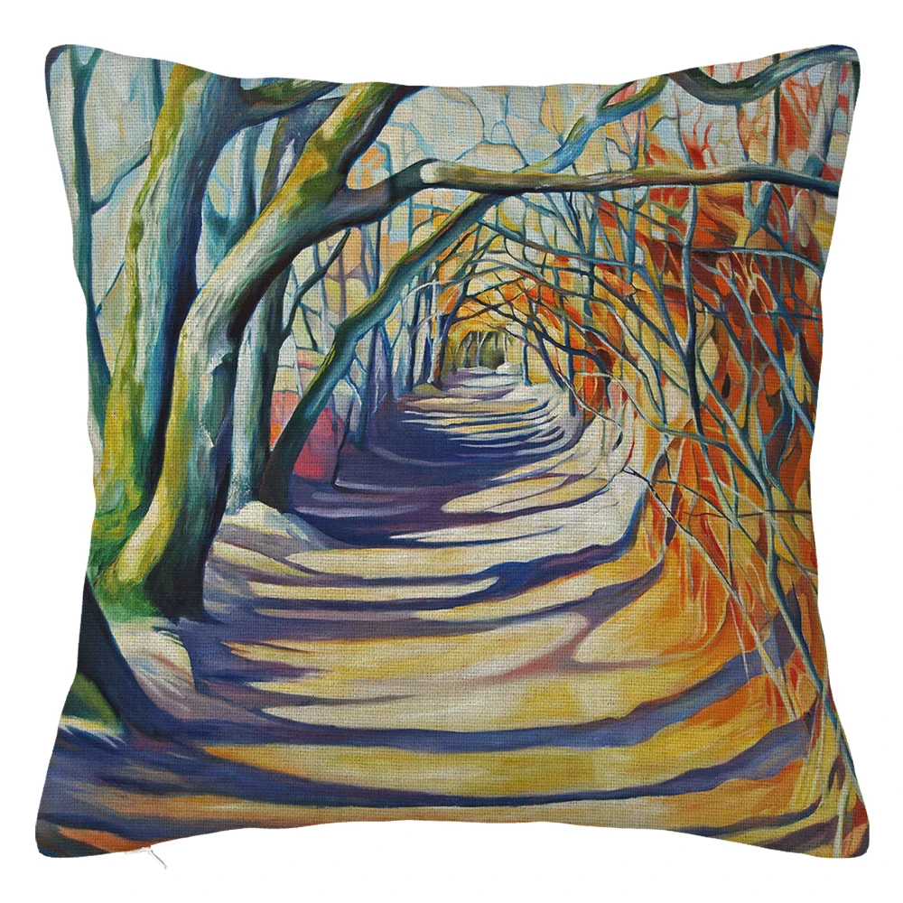 Branch Bird Flower Pillowcase Sofa Cushion Cover Home Decoration Can Be Customized for You