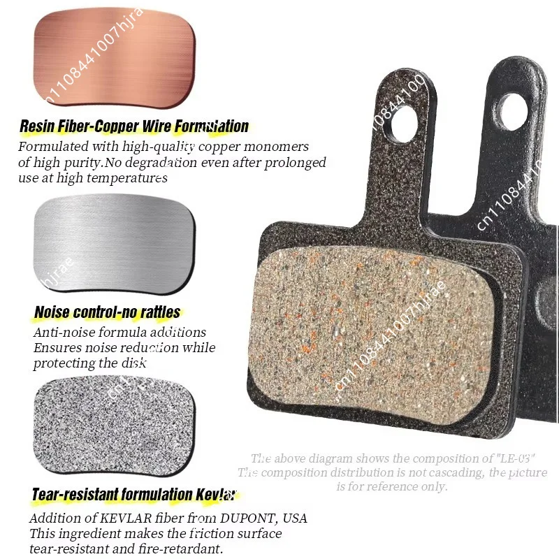 Semi-Metallic Ceramic Resin Disc Brake Pads 25 Pairs Box Fit MT200 XT ZOOM Mountain Road Bike Brake Repair Accessories