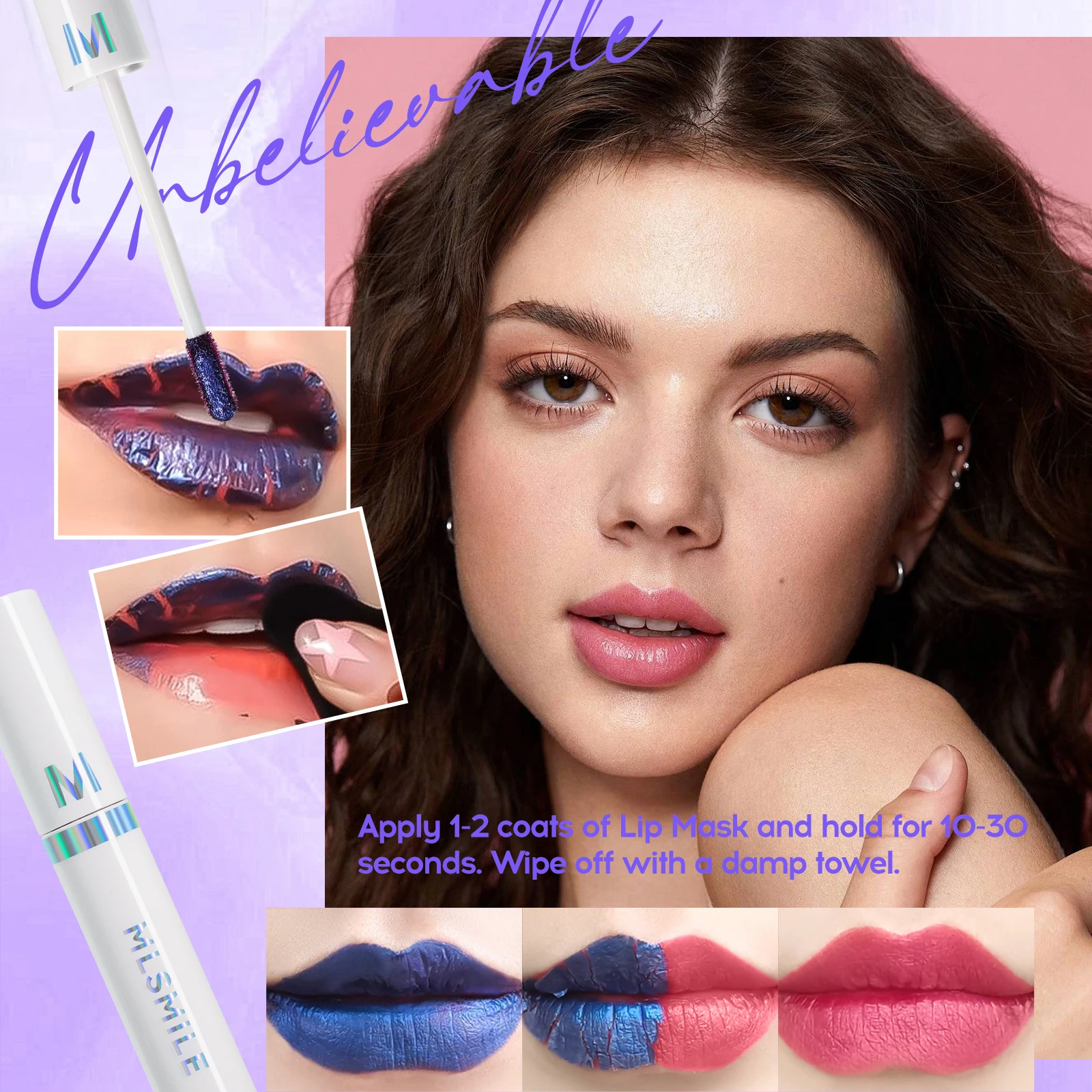 Mlsmile produtos de maquiagem para festa feminina, brilho labial duradouro, brilho labial, cosplay, adequado para a pele, 2025 novo