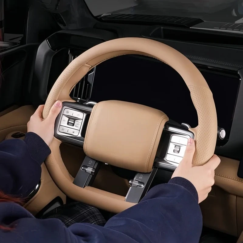 

Car Steering Wheel Cover Protective Cover Fit for BYD Leopard 8 2024 Car Steering Wheel Four Seasons Universal Anti-slip Cover