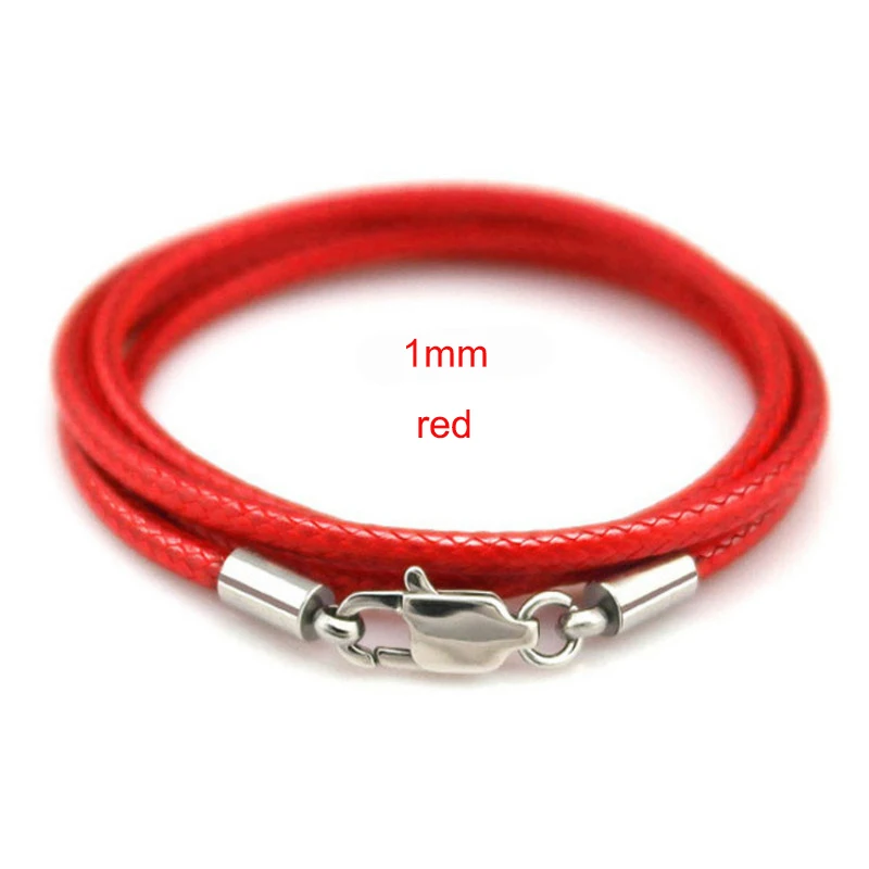 Lederband-Halskette mit gewachstem Seil für Damen und Herren, Anhänger mit Karabinerverschluss aus Edelstahl, Schlangenhalsband, 40–70 cm