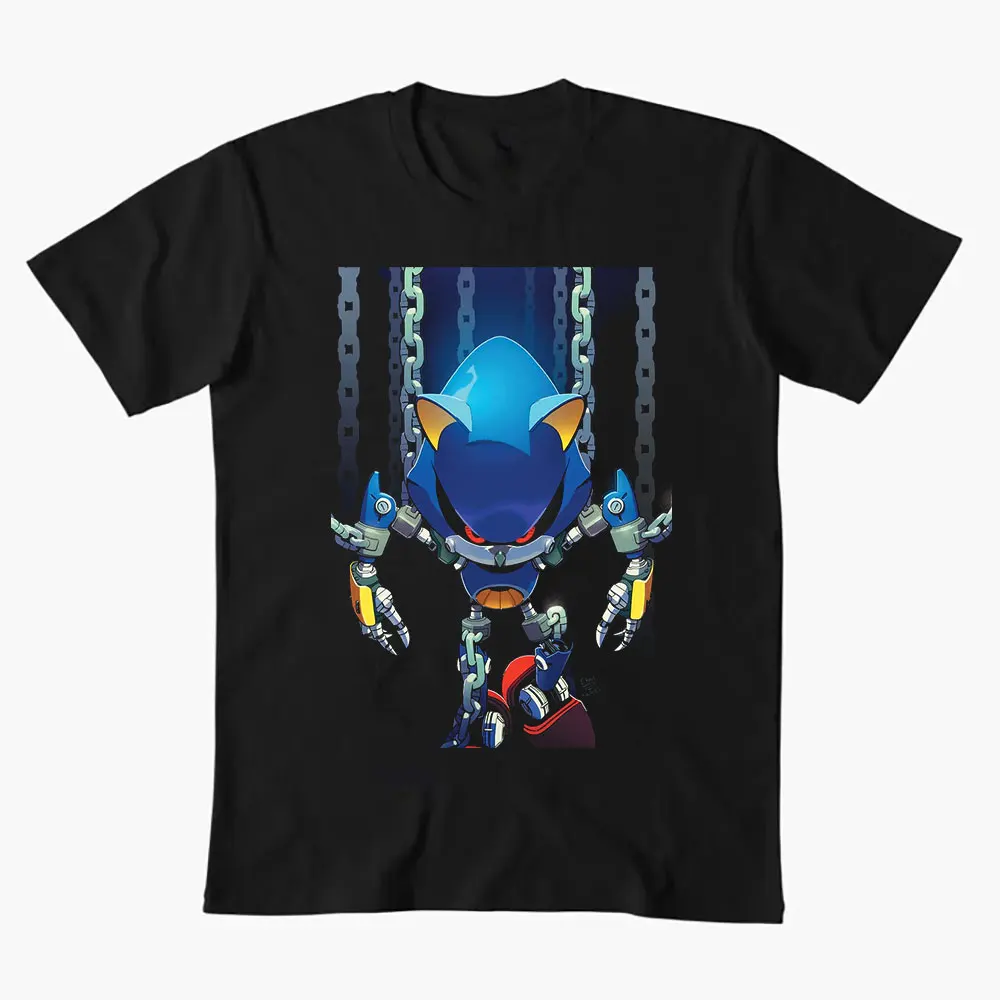 

0308 Sonic The Hedgehog Shadow Character Paint Graphic T-Shirt Y2K clothes Cartoon tee Short Sleeve Apparel All size tops