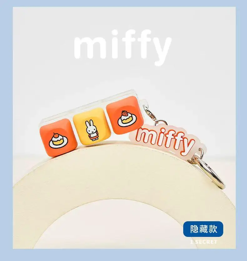 Miffy Kaninchen 6 Stile Farblich Abgestimmte Tastenkappen-Schlüsselanhänger Überraschungs-Blindbox Geschenke Spielzeugmodelle Anime-Figuren Sammelornamente – Detail 13