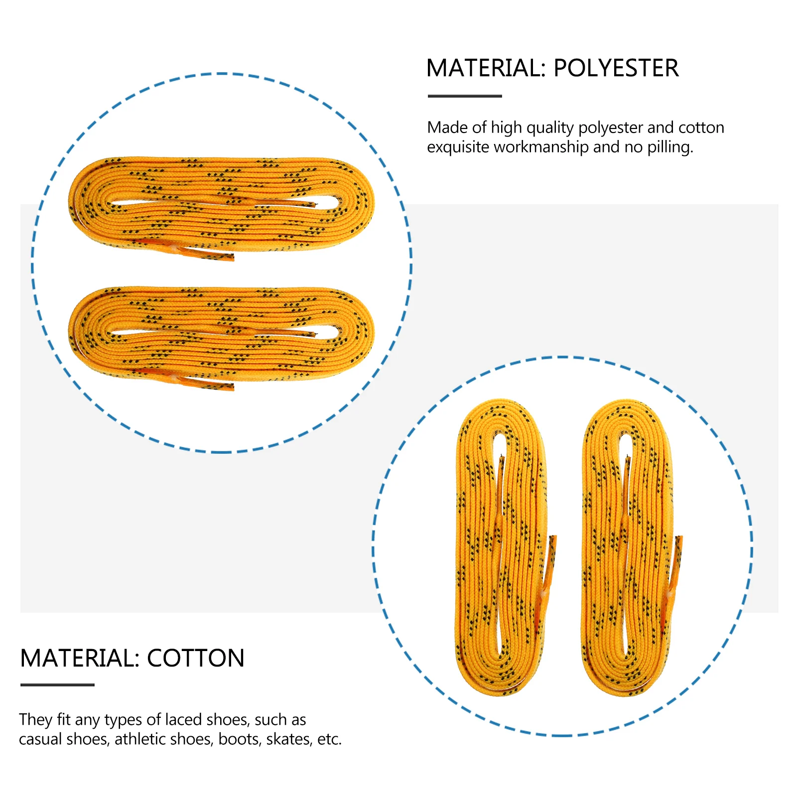 1 par de cadarços de skate de gelo de hóquei feitos sob encomenda resistente alongamento cadarços de skate universal cadarços sapato gravata