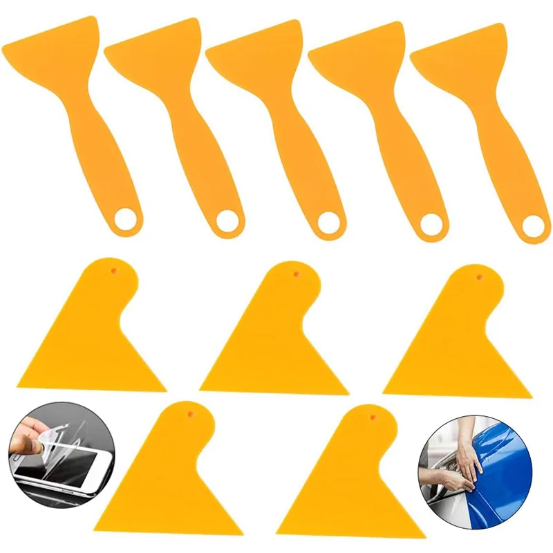 8Pcs Plastic Thick Scraper Car Vinyl Wrap Triangle Tinting Squeegee Mobile Phone Film Decal Sticker Scraper Auto Cleaning Tool