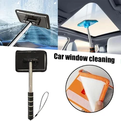 Car Windshield Cleaning Brush Telescopic Car Window Wiper Wipe Mirror Defog and Snow Removal Dust Removal Brush Car Washing Tool