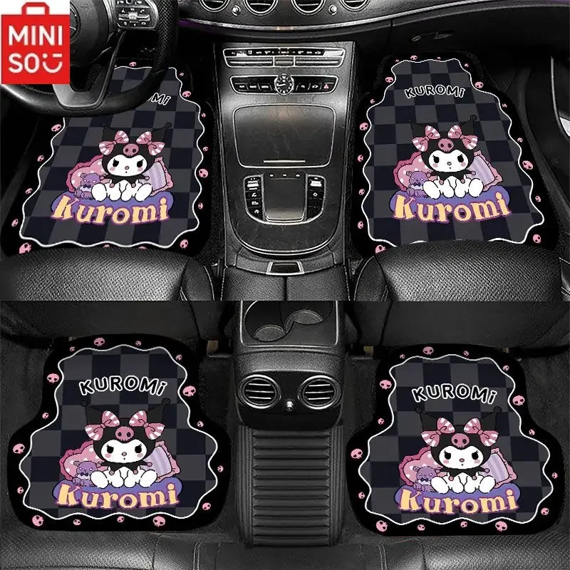 

MINISO Sanrio Kuromi Car Diatom Mud Soft Mat Kawaii Anime Pacha Dog Washable Carpet Mat Car Foot Mat Car Interior Decoration