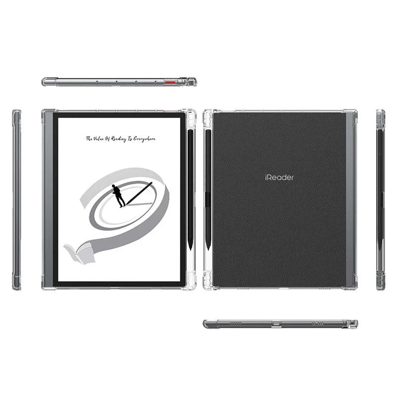 For iReader Smart5 Pro Smar5C 10.3" Case With Pen Solt Tablet Covers Transparent TPU Cover Airbag All-inclusive Protection Shell
