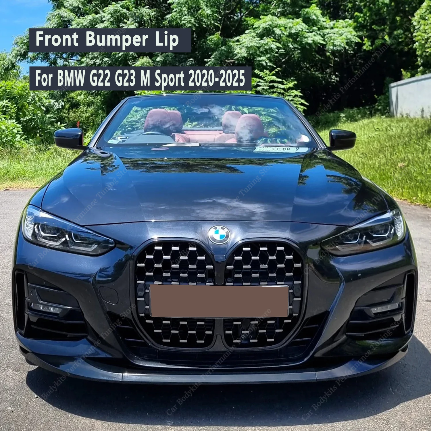 

Для Bmw G22 G23 M Performance Style Передний бампер Сплиттер Губный спойлер Диффузор 420i 430i 430d M440i 2-дверный 2019-2024 Bodykits