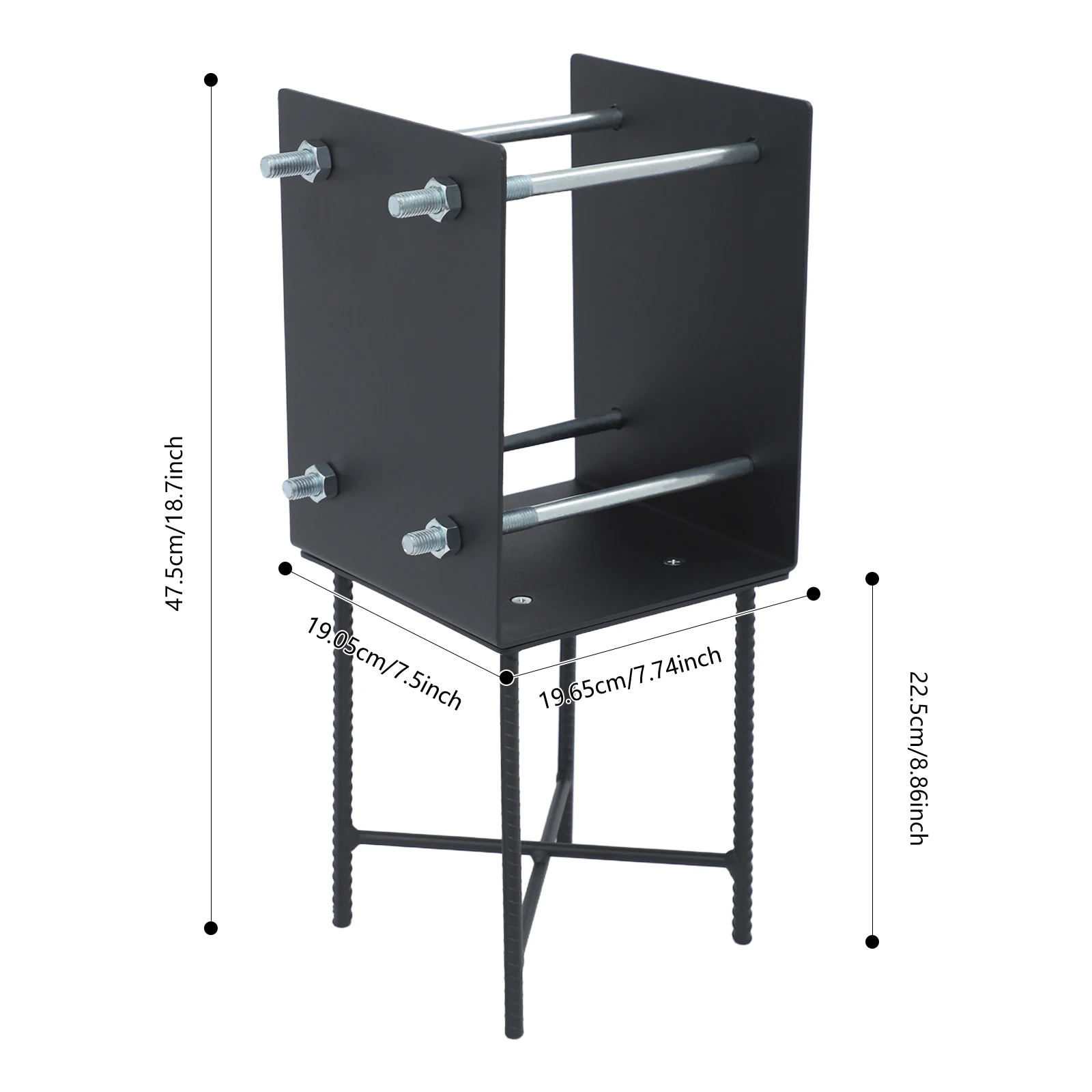 

Heavy Duty U-Shape Wet Concrete Fence Post Holder, Concrete Post Anchor, Post Base Holder for Pavilion Porch Handrail Railing