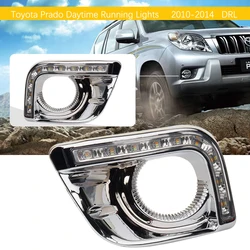 Daytime Running Lights For Toyota Prado 150 Fj150 LC150 2010-2013 Land Cruiser DRL Fog Lamp Cover LED Driving Lights