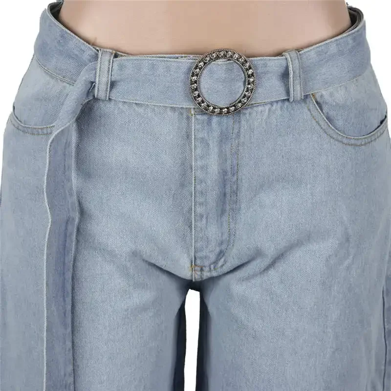 Pantalones vaqueros Mom de gran tamaño para mujer, Jeans Boyfriend informales de cintura alta, primavera y verano, 2024