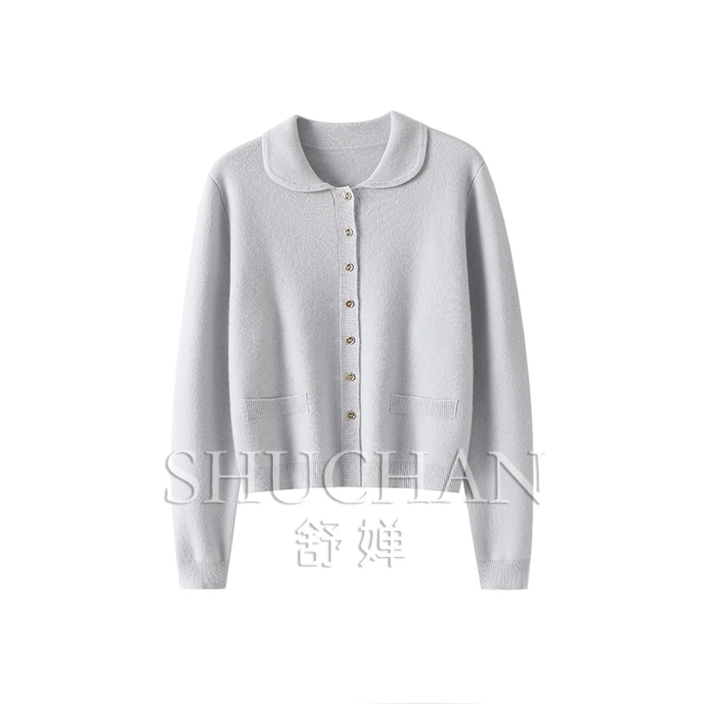 

Thickened 100% Pure Cashmere Cardigan Women's Pure Cashmere Sweater Women Long Sleeve Top Blusa De Frio Feminina