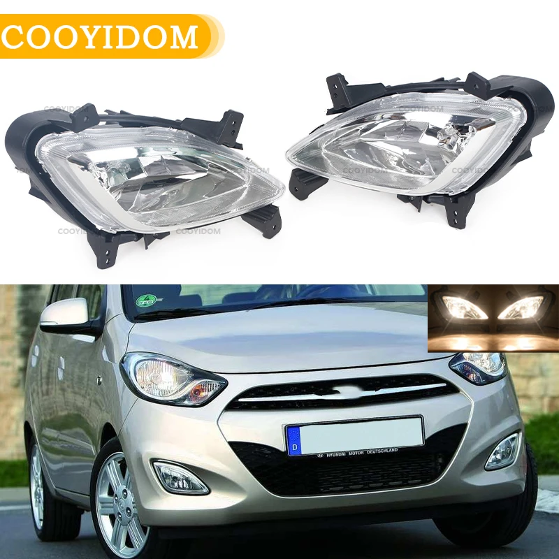 

Car DRL Driving Light Front Bumper Fog Lamp Fog Light Headlight For HYUNDAI I10 2011 2012 2013-2017 92201-0x100 92202-0x100
