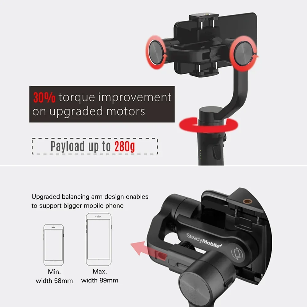 มือถือGimbal StabilizerการติดตามอัตโนมัติMotion Time Lapse Panoramicการถ่ายภาพซูมควบคุม 3 แกนGimbal Stabilizerสําหรับโทรศัพท์