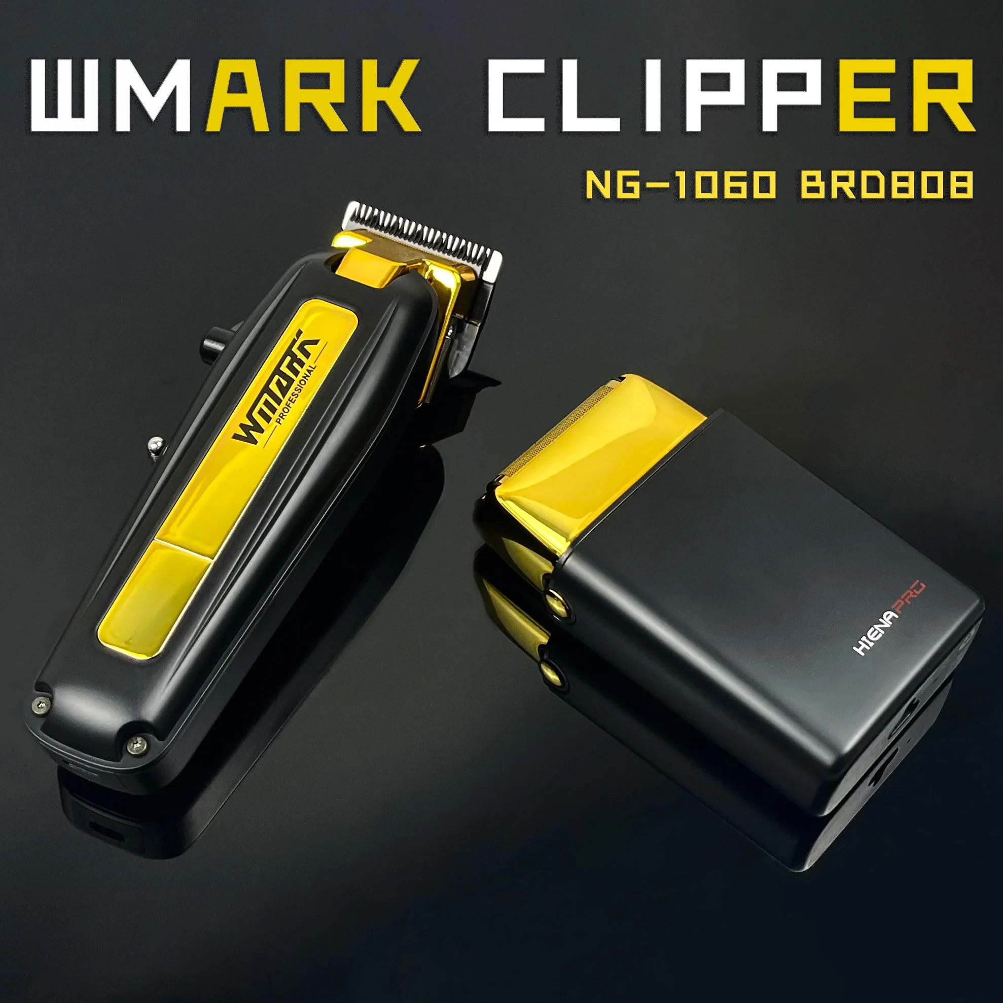 

Professional 2PC BRDCLIP BRD-808 WMARK NG-1060 7500RPM 8200RPM Barber Hair Clipper Shaver Gradient High Speed Trimmer Men Shaver