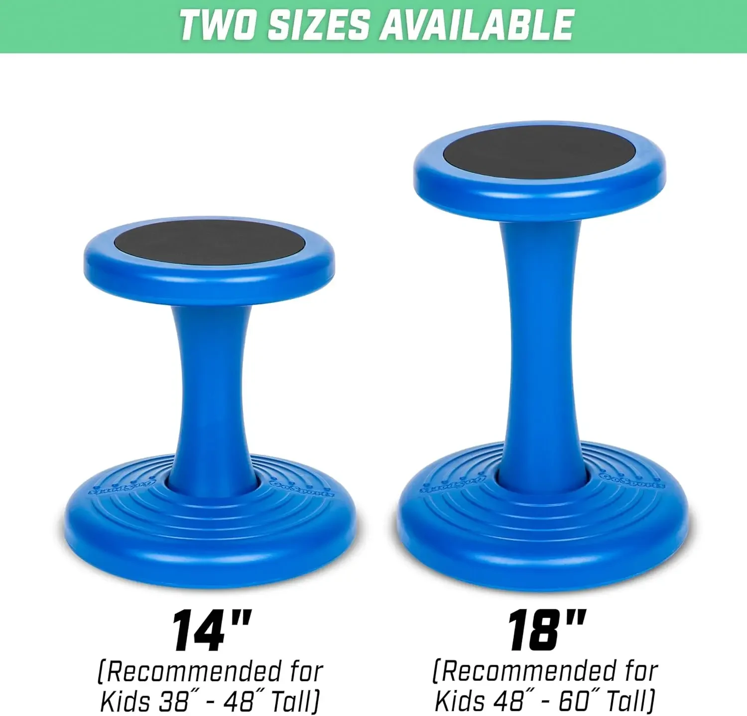 18 Inch Wobble Chair for Active Kids - ADHD Sensory Stool for Classroom or Home Use