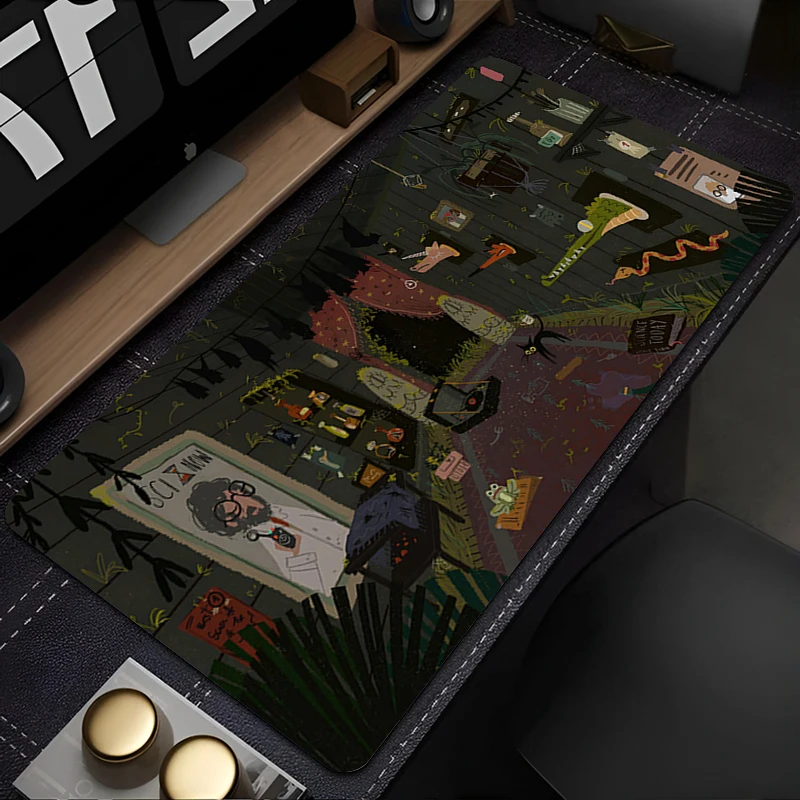 Computer Varmilo Keyboard Mouse Pad Anime Gaming Accessories Table Black Cat Gamer Carpet Desk Mat  Rubber Anti Slip Mousepad