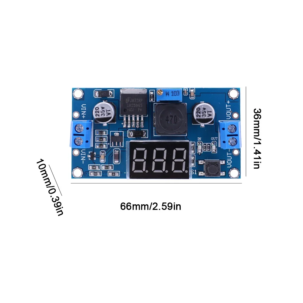 1-15 Pack LM2596 DC-DC Adjustable Buck Converter Module 4.75-40V to 1.25-37V Power Supply Step Down Voltage Regulator Module