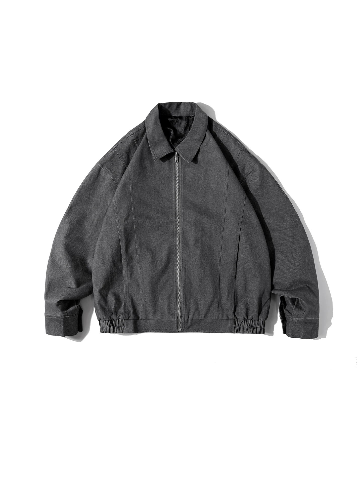 

American Retro Deconstructed Patchwork Collar Jaet Loose ort Sle Spring Vibe Couple's Workwear Coat Youth Faion